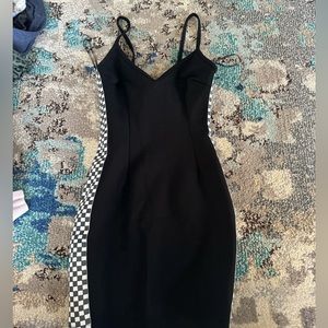 By the way. Black mini dress